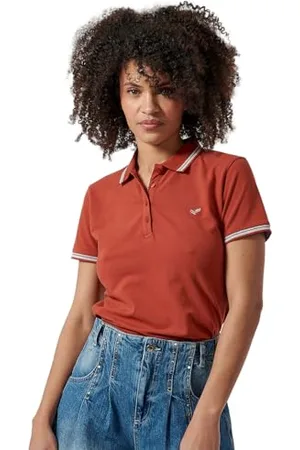 Kaporal 5 Polo, model jule, damski, , XS; dopasowany krój, krótkie rękawy, dekolt polo, , XS