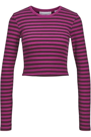 JACK & JONES Jxfeline STR Ls Stripe Rib Tee JRS Noos, , XL