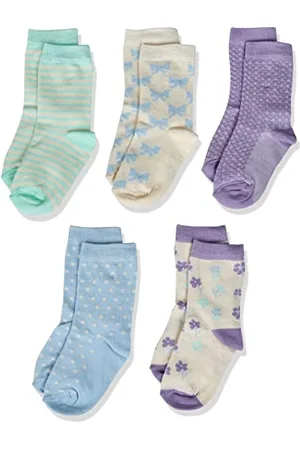 Minymo Unisex dziecięce skarpety z wzorem (5 sztuk), Lavender, 23