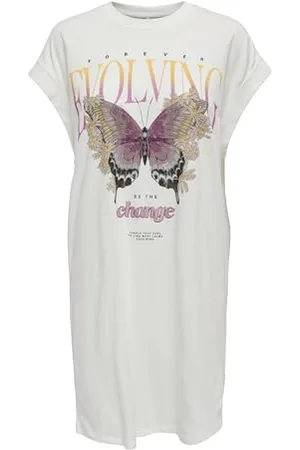 ONLY Damska sukienka Onllucy Life S/L Butterfly Box JRS Jersey, , S