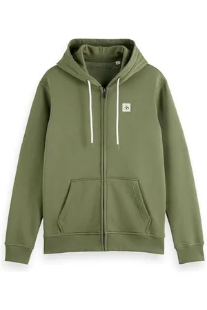 Scotch&Soda Męska bluza z kapturem z logo Essential Logo Zip-Through, , S