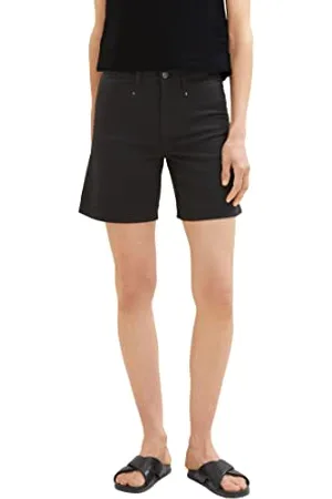 TOM TAILOR Damskie 1036731 bermudy dżinsowe szorty, 14482-Deep Black, 26