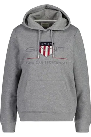GANT Damska bluza z kapturem Rel Archive Shield, , 3XL