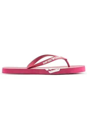 Emporio Armani Klapki z logo Bold Eagle, , M