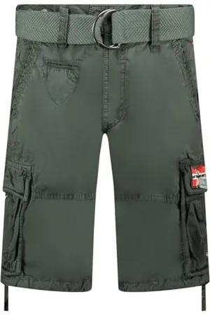 Geographical Norway Pasteque Męskie bermudy męskie na co dzień bawełniane - Męskie spodenki sportowe bojówki - szorty bermudy krótki pasek o regularnym kroju - mężczyźni wiosna lato ( M)
