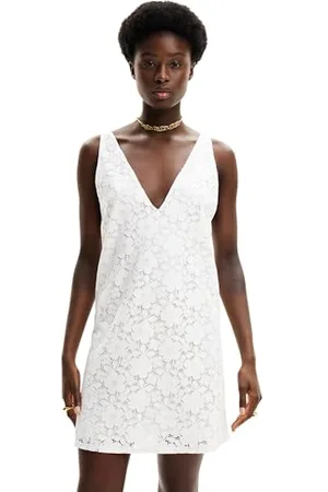 Desigual Vest_Lace, 1001 Crudo, XS, , XS