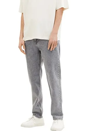 TOM TAILOR Męskie dżinsy 1036262 Loose Fit 10217-Used Bleached Grey Denim, 33 W / 32 L, , 33W / 32L