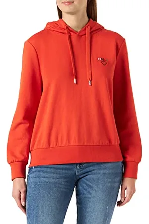 ONLY Damska bluza z kapturem Onlnoomi L/S z kapturem Noos, Red Clay/Print: Logo, XXS