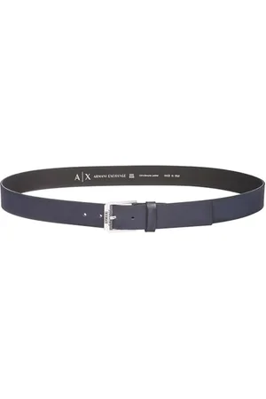 Armani Exchange Męski regulowany pasek ze srebrnymi klamrami, , jeden rozmiar