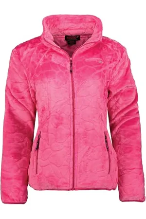 Geographical Norway Universe Lady polar ciepły damski zamek błyskawiczny - kurtka jesienno-zimowa ciepła damska - długi rękaw sweter futrzany miękki komfort na zewnątrz ( L), , L