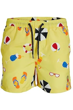 JACK & JONES Męskie spodenki kąpielowe JPSTFIJI JJSWIM Big Prints, , M, , M