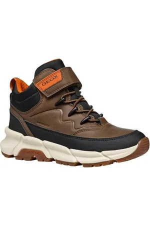 Geox J FLEXYPER Plus BOY Botki, brązowe Cotto/czarne, 38 EU, Brązowy Cotto czarny, 5 UK