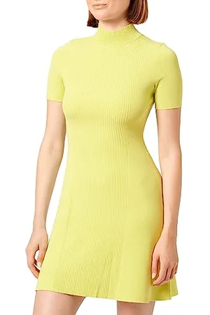 HUGO BOSS Damska sukienka Sharizy Knitted_Dress, Bright Yellow733, M, , M