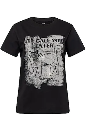 Mavi ILL Call You Later Printed Graphic Tee; Black, , XS