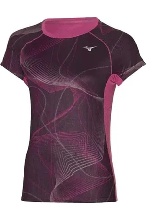 Mizuno Damska koszulka Aero bieganie, wino, S