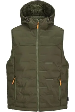 JACK & JONES Męska kamizelka z kapturem Jcosonic Bodywarmer, Forest Night, XS, , XS
