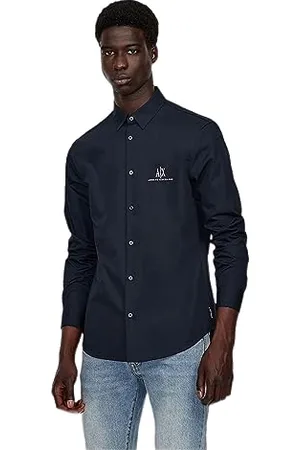 Armani Exchange A|X męska koszula z długim rękawem z ikoną logo, , M