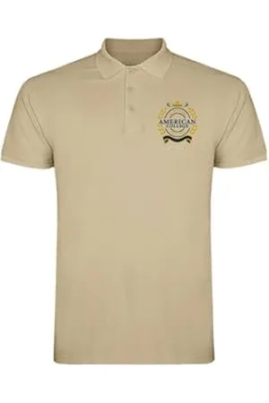 American College Koszulki polo sportowe oddychające drukowane odzież unisex dzieci chłopcy i dziewczęta na co dzień model ACPLW5 BEIGE10ANS, , 10 lat