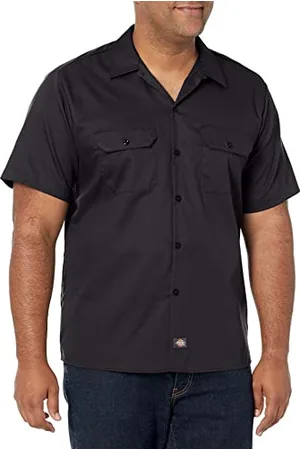 Dickies Męska koszula robocza z krótkim rękawem Flex Slim Fit Button, , S
