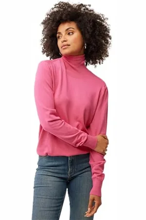 Mexx Damski sweter Turtle Neck Basic, różowy, M