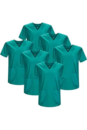 MISEMIYA Pakiet 6 sztuk - Unisex medyczna medyczna pielęgniarka jednolite opieki zdrowotnej, , 5XL