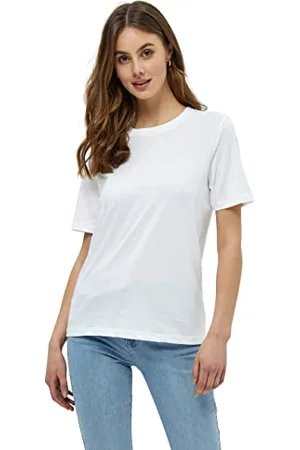 Minus Cathy GOTS T-shirt z krótkim rękawem | T-shirt damski w kolorze białym | jesienna bluzka damska, biały, XS