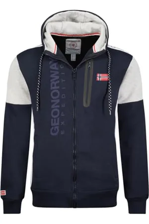 Geographical Norway Fagozip Męska bluza z kapturem kangur kieszeń - Bluza z logo bluza z kapturem z kapturem ciepły długi rękaw - mężczyźni wiosna lato jesień zima ( 2XL), , XXL