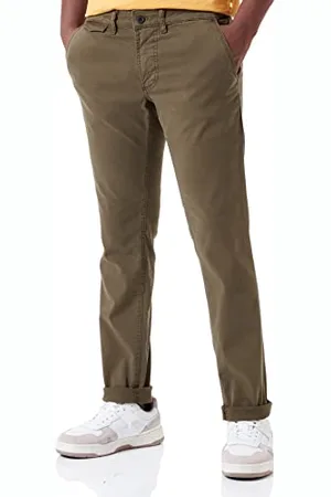Camel Active Męskie spodnie 477875/8F30, Olive Brown, 33W / 34L