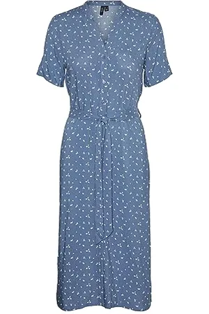 VERO MODA Sukienka damska VMVICA S/S Shirt Dress GA WVN NOOS, , XS