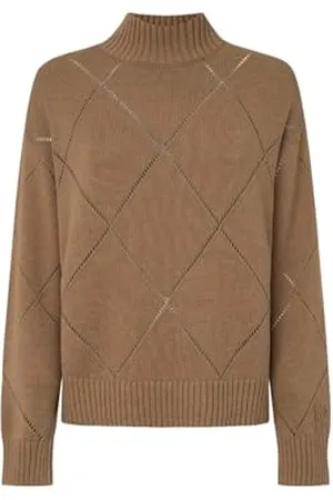 Pepe Jeans Damskie Idris Perkins, dzianina, brązowa, L, , L