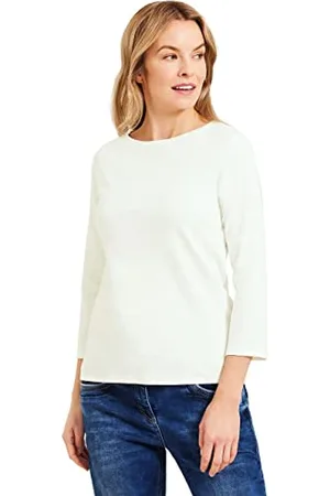 CECIL Damska Koszulka Boatneck Basic z Dekoltem w Kształcie Litery U, , Xs