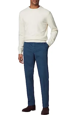 Hackett Męskie spodnie C Chino Sanderson, niebieskie (benzyna), 36 W/28 L, , 36W / 28L