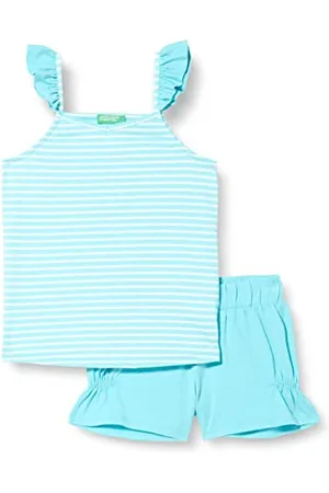 Benetton Spodnie dziewczęce Comp(canotta+short) 36w7gk005, , 3 Miesiące