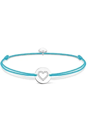 Thomas Sabo Little Secrets LS069-401-31-L20v damska bransoletka z serduszkiem, srebro wysokiej próby 925, turkusowa