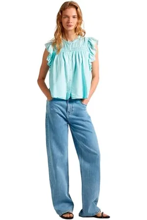 Pepe Jeans Damska koszula Dakota, niebieska (Aqua Blue), S, , S