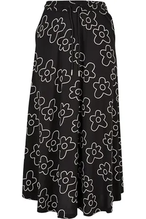 Urban classics Damska spódnica z wiskozy, długa spódnica z wiskozy, dostępna w wielu kolorach, rozmiary XS - 5XL, , 4XL