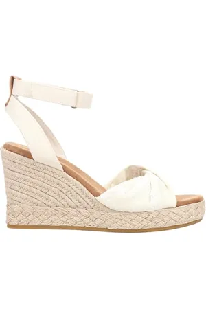 TOMS Damskie sandały Marisela na koturnie, naturalne, haftowane kwiatowe, 38 EU, , 37.5 EU