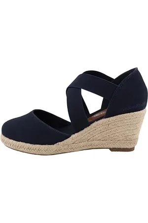 TOM TAILOR Damskie sandały klinowe 5390090020, granatowe, 38 EU, , 38 EU