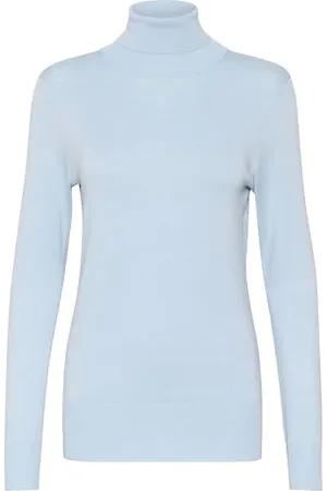 Kaffe Damska koszulka Rollneck z długim rękawem Slim Fit Hip Length Rib Edges, , XL