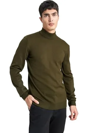 DeFacto Męski sweter – stylowy na golfie – kardigany i swetry z dzianiny dla mężczyzn – swetry i kardigany dla każdego, , XL