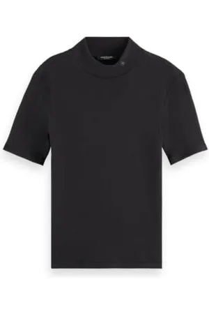 Scotch&Soda Damska koszulka Core Mock Neck Rib, , XL