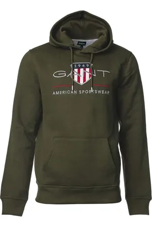 GANT Męska bluza z kapturem Reg Archive Shield, , S