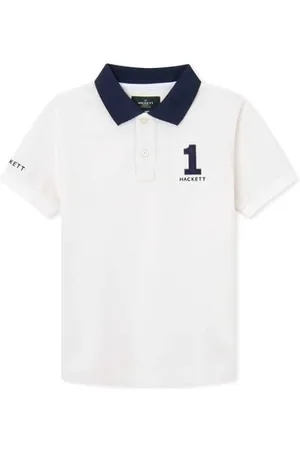 Hackett Koszulka polo chłopięca Heritage Numer, biała (biała), 9 lat, , 9 Lat