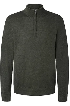 Hackett Męski sweter GMD Merino Silk HZIP, , S, , S