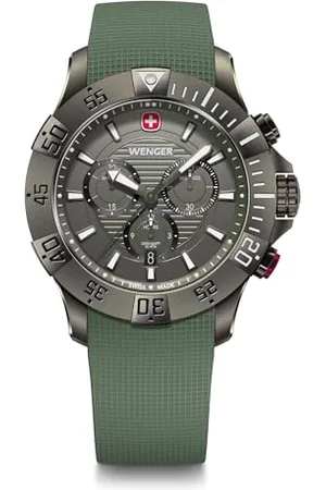 Wenger Seaforce Chrono Analogowy Kwarcowy Zegarek Z Chronografem Średnica 43 mm Szwajcarski Wodoodporny Silikonowy Pasek do 200 m 01.0643.127