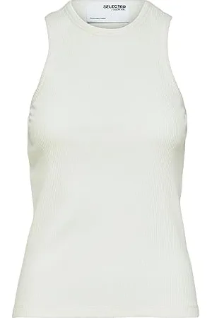 SELECTED Damski tank top prążkowany, , L