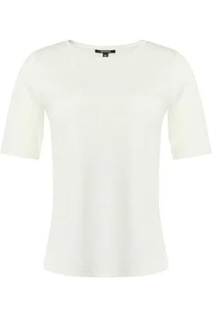 Comma, T-shirt z prążkowaną strukturą, , 42