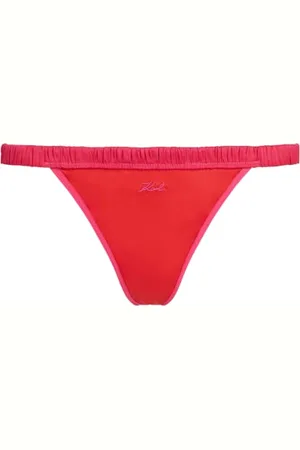 Karl Lagerfeld Kobiety Satynowe Figi Tanga Karl Signature, , M