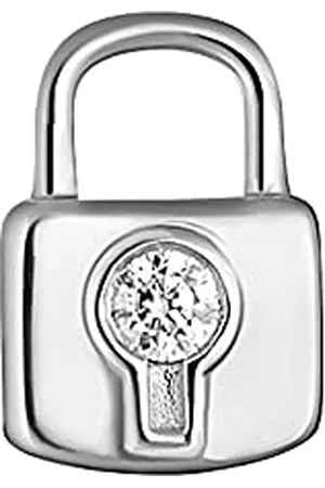 Thomas Sabo Sabo Damen Einzel Ohrstecker Schloss mit Weißem Stein 925er Sterlingsilber mit Zirkonia, H2219-051-14