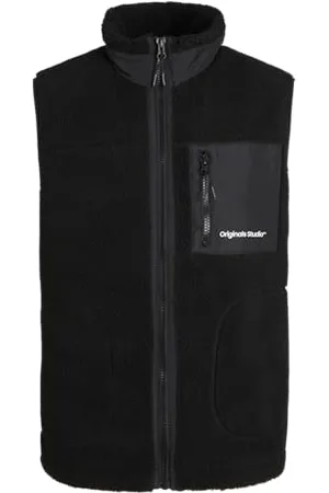 JACK & JONES Męska kamizelka JORVESTERBRO Teddy Bodywarmer AW24 NOOS, czarna, XS, , XS